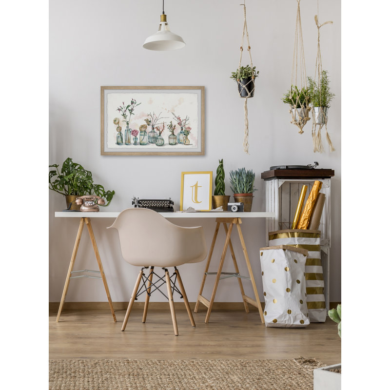 Clear Glass Planters 1 Piece Single Picture Frame Painting, 61 cm H x 91 cm W