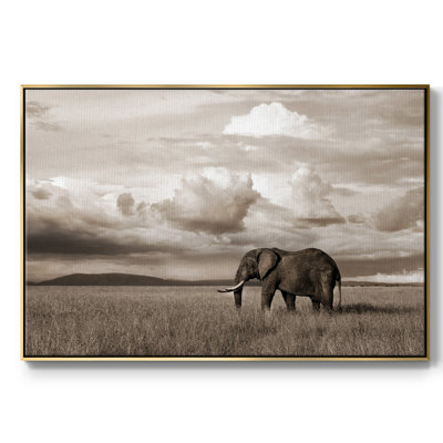 Maasai Majesty sépia, peinture sur toile