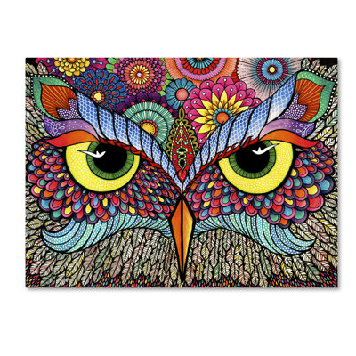 « hibou face », impression sur toile tendue