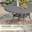 Table de salle à manger ronde en métal avec trou pour parasol-1731462403-1731462402