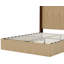 Structure de lit plateforme en bois dentelé grand format, tête de lit en forme d'aile assortie, planche à ressorts non requise, facile à assembler, avec surface en bois naturel-1709182674-1709182676