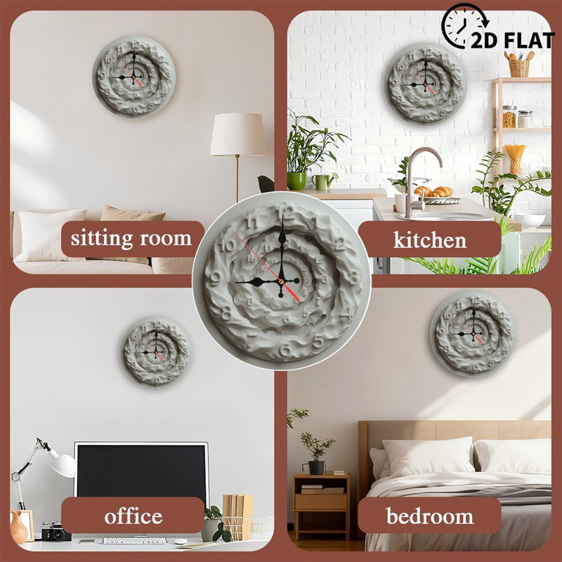 Horloge élégante en spirale