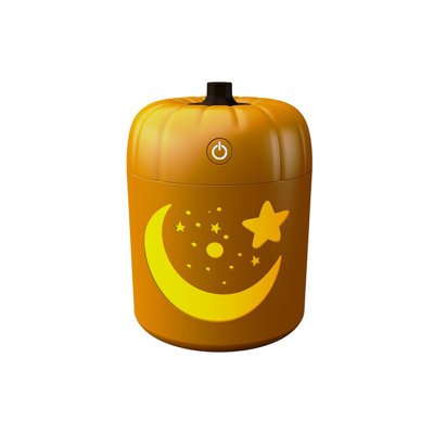Halloween Decor Pumpkin Shaped Humidifier With Colorful Night Light USB Powered For Bedroom Desk Small Humidifier 280ml