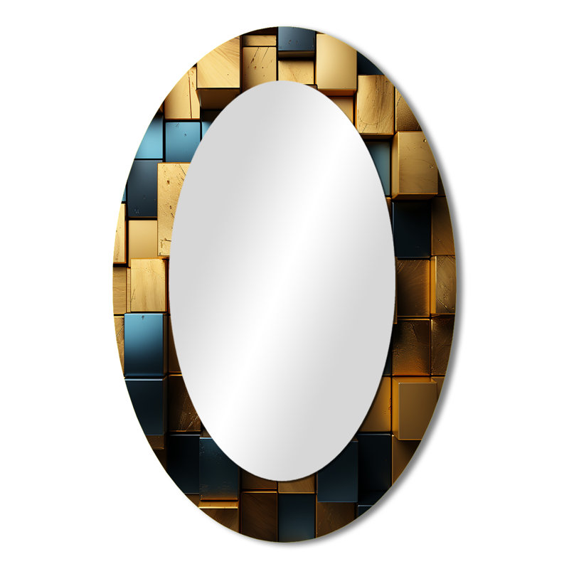 Miroir mural Grown Gold Cubes, H 36 po x l 24 po
