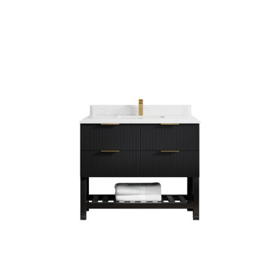 42'' Single Bathroom Vanity with Quartz Top