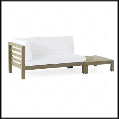 Banc de coin gauche et table basse