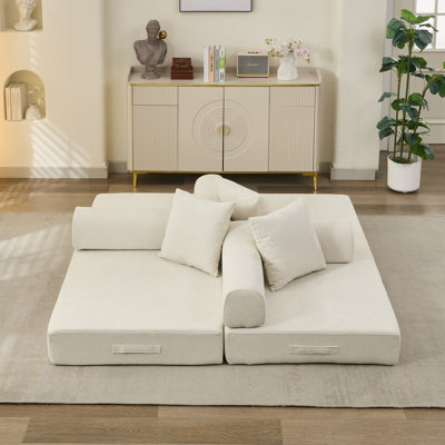 Convertible Folding Sofa with Armrest