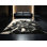 Tapis gris moelleux et moelleux à motif géométrique moderne et moelleux Kelton