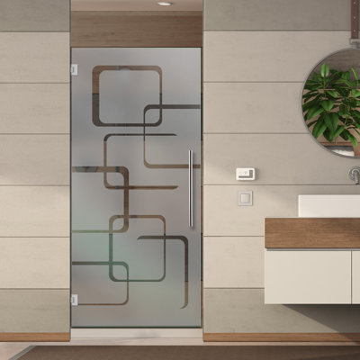 Porte de douche en verre 31 1/2 po x H 75 po