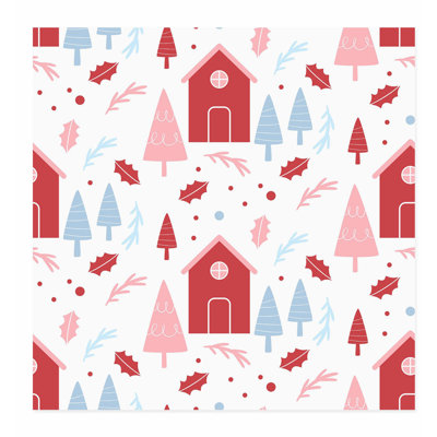 Fêtes de Noël, motif V, reproduction d'art moderne sans cadre