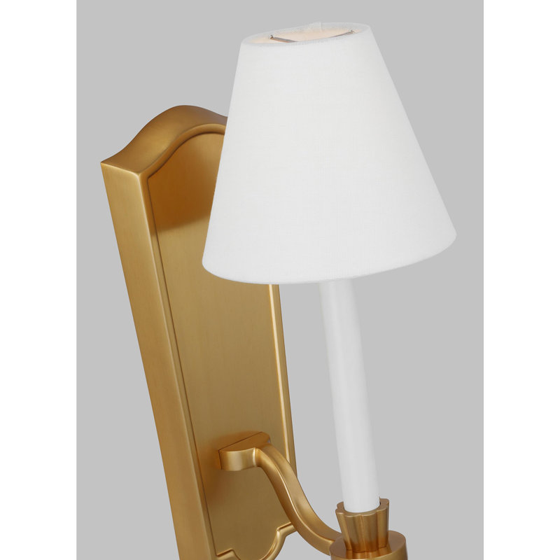 Paisley 1 - Light Armed Sconce, Burnished Brass