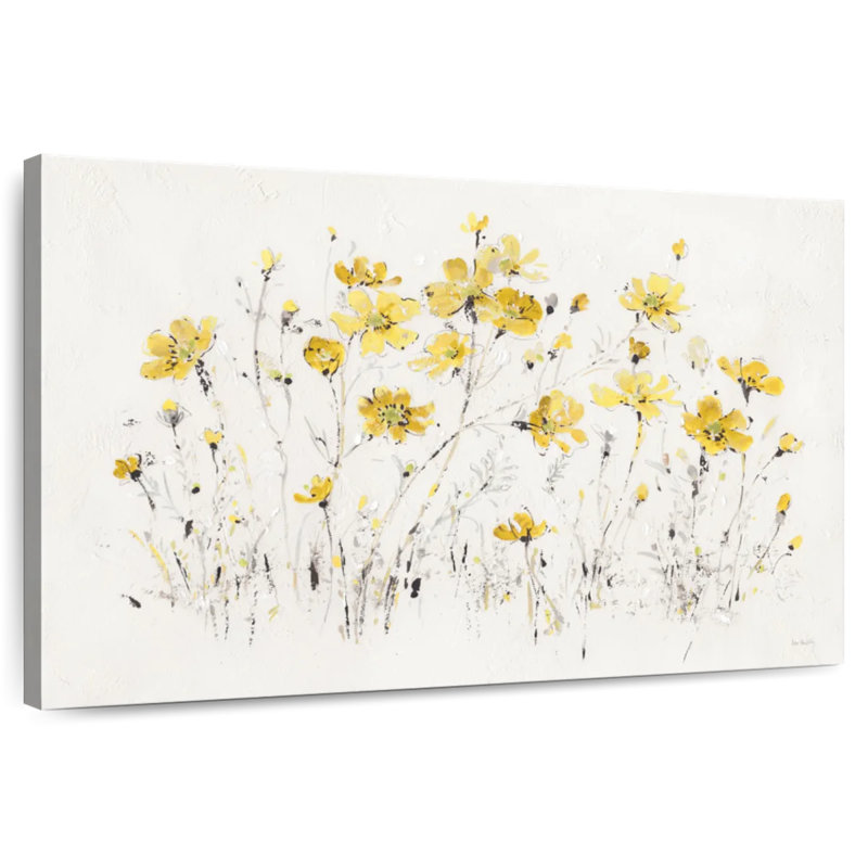 Harnek fleurs sauvages jaune vif, H 16 po x l 24 po
