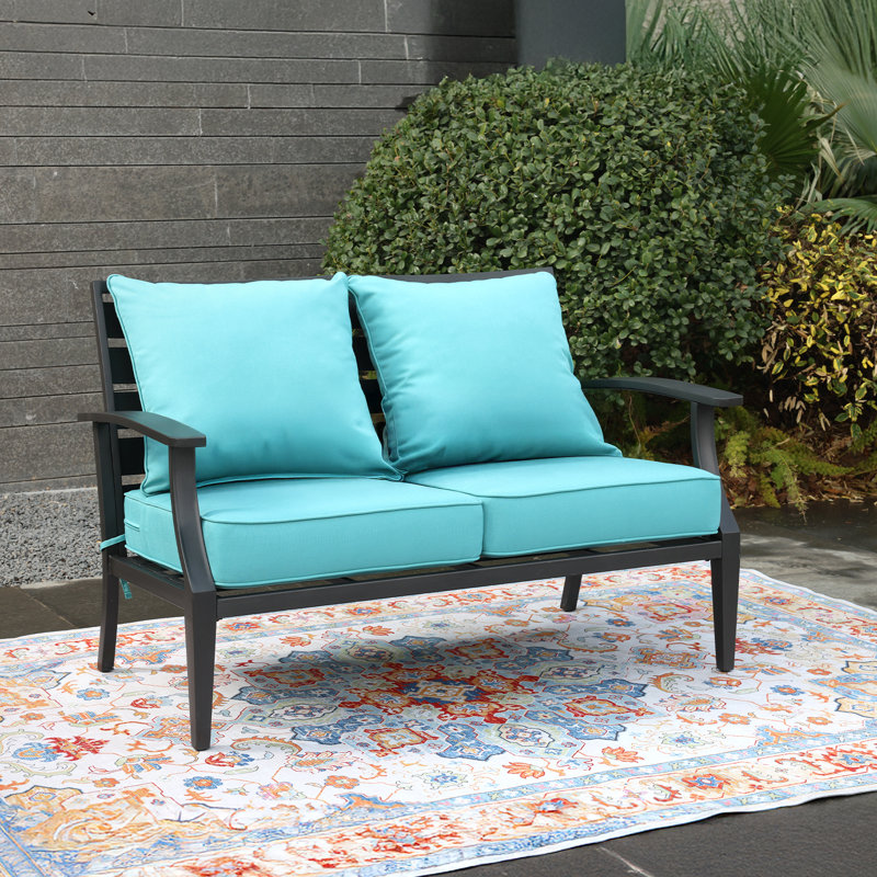 Outdoor Deep Seat Chair Cushion Set, 23" W x 25.5" D, Blue