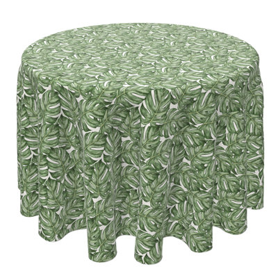 Obira Round Floral Cotton Twill Tablecloth