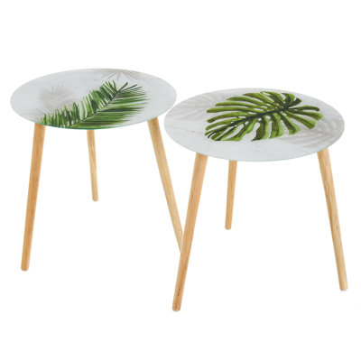 Georgieanna Glass Top End Table