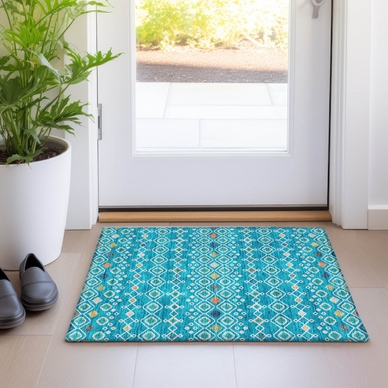 Tapis rectangulaire Aleighna avec envers antidérapant, Rectangle 1 pi 8 po x 2 pi 6 po