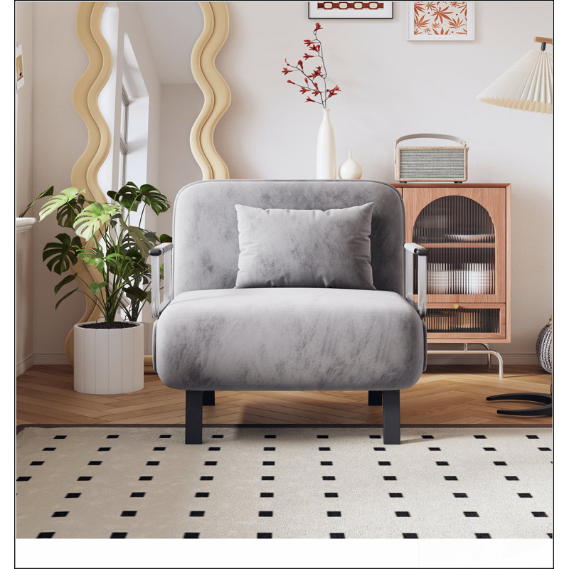 31,5? Fauteuil convertible convertible à trois plis, Gris clair
