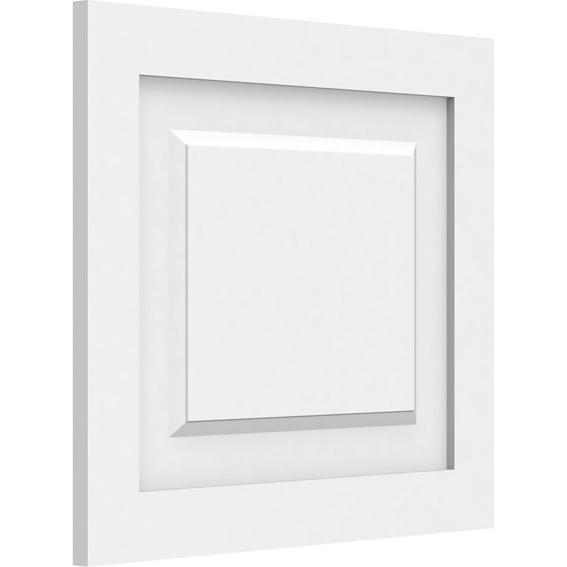 Panneau mural Harrison 3D en blanc, H 16 po x l 18 po x P 0,63 po