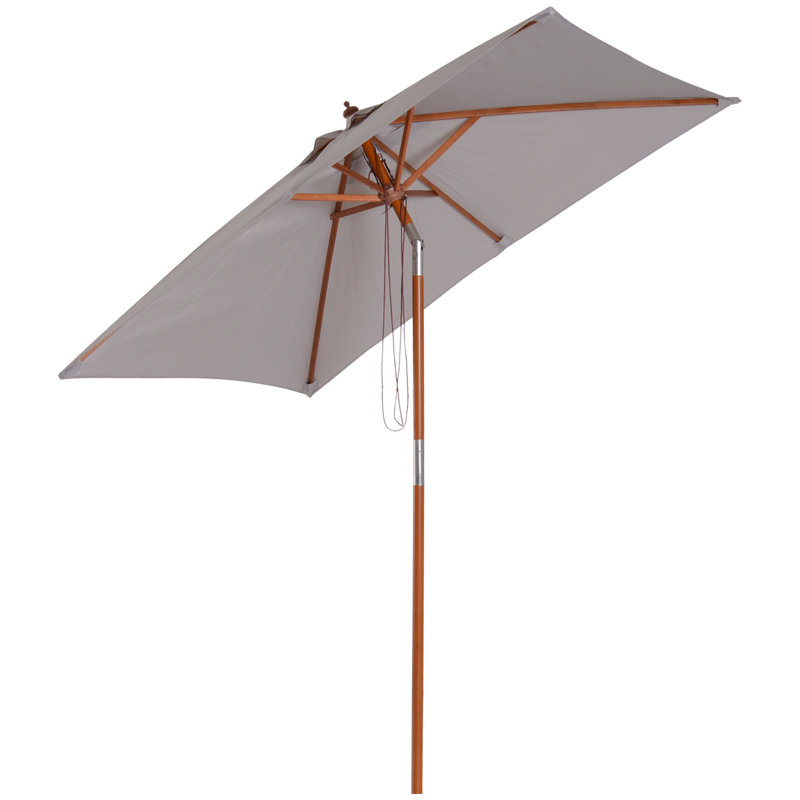 Jasper Rectangular Tilt Market Parasol, Grey