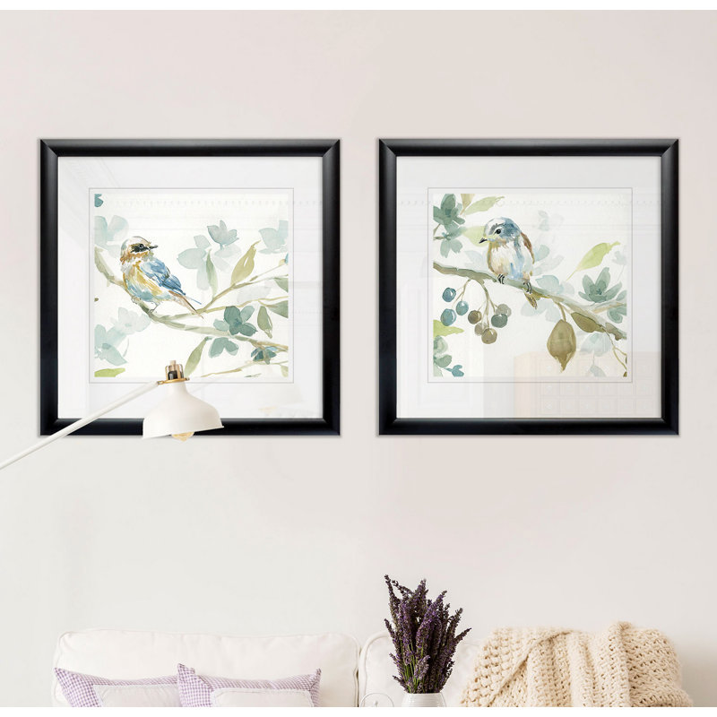 « spring melody i », ensemble de 2 reproductions de peintures encadrées