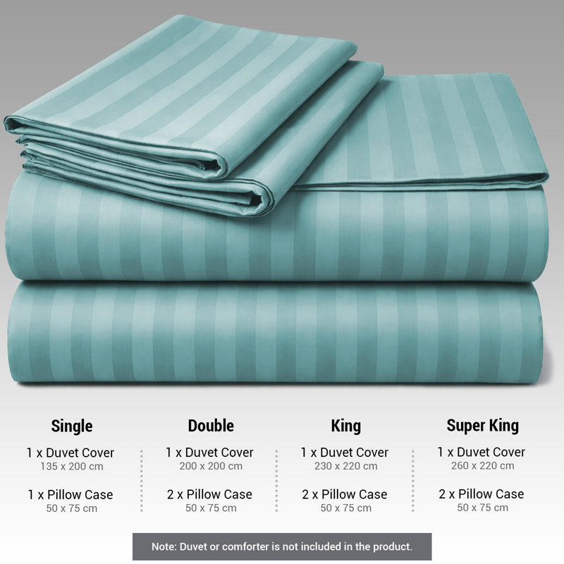 Premium Reversible Duvet Cover Set with Zipper Closure and Corner Ties, King Duvet Cover + 2 Standard Pillowcases, Seak Green