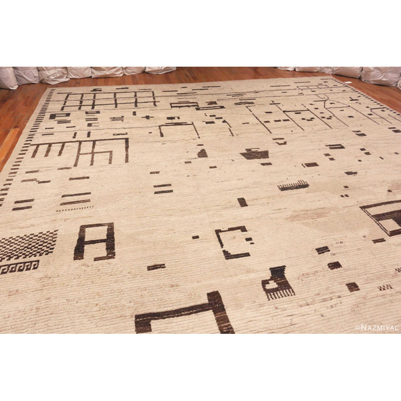 Best Modern Moroccan One-of-a-Kind Rectangle 14'6" X 19'2" Area Rug