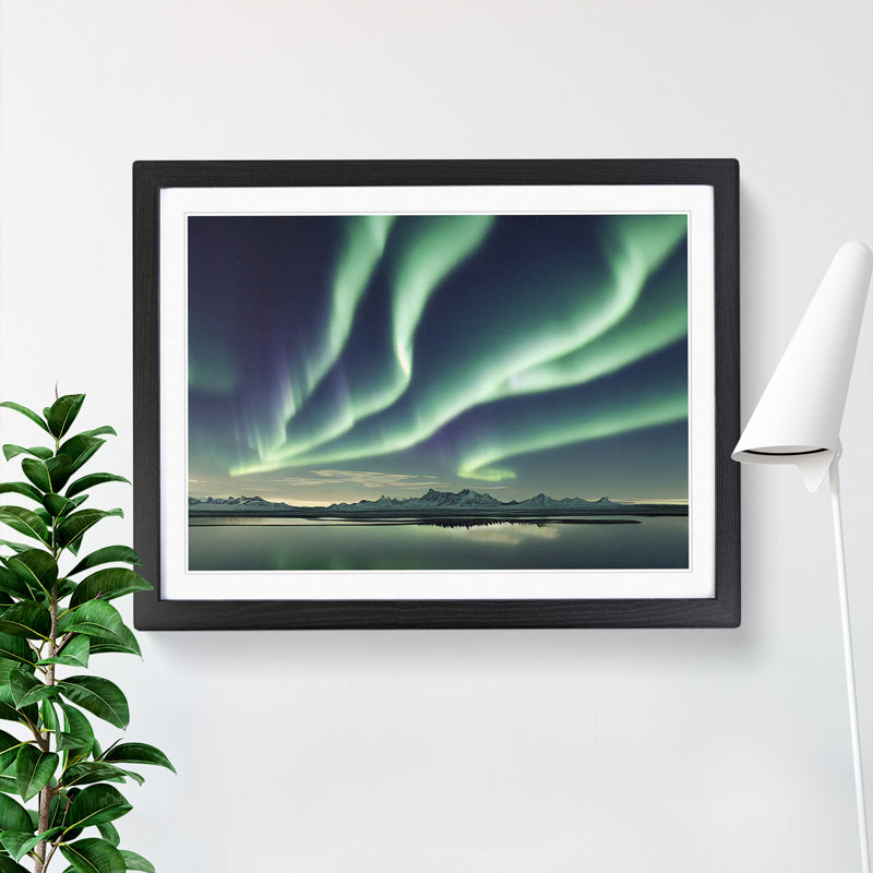 Masterful Aurora Borealis - Single Picture Frame Print, Black, 34cm H x 46cm W x 2cm D