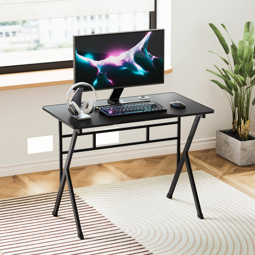 Parisina Modern Computer Desk, Free Standing Laptop Table Gaming Table Workstation for Home Office Study Room Inbox Zero