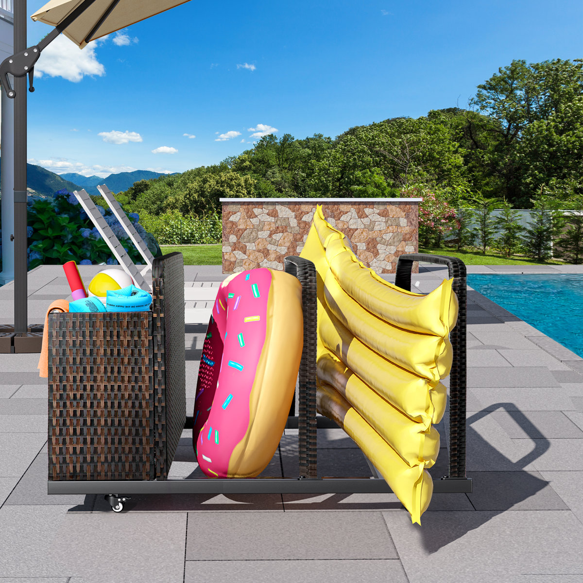 YITAHOME YITA Poolside Wicker Deck Box & Reviews | Wayfair