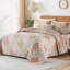 Ensemble de courtepointe réversible à motif floral 3 pièces 3 pièces-122256888-122256886