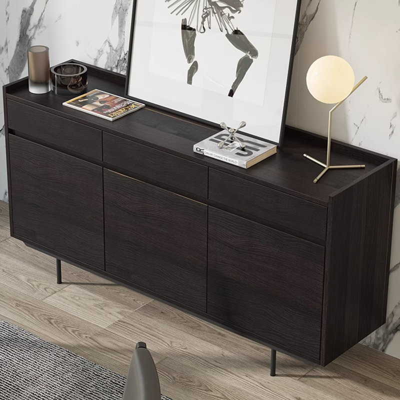 Buffet de rangement italien minimaliste, H 33,46 po x l 64,96 po x P 16,54 po