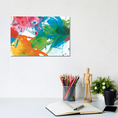 Primaire abstrait III par June Erica Vess - peinture sur toile tendue