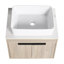 Meuble-lavabo moderne 24 po avec lavabo en céramique et fixation murale