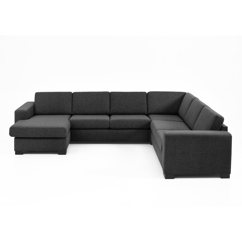 Demetria 5 Seater Large Sectional, Dark Grey