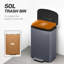 Stainless Steel, Metal Step On Kitchen Trash Can - 50L
