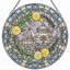 Tea Time Stained Glass Window Panel,12"H-131577586