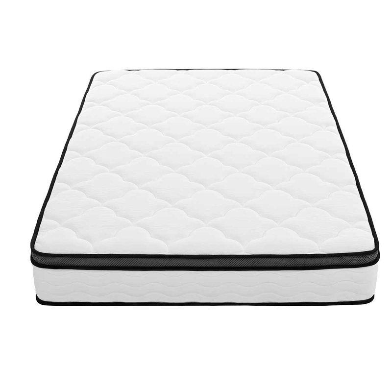 Matelas hybride dans une boîte, matelas à ressorts ensachés, matelas en mousse à mémoire de forme, 10", Lit double