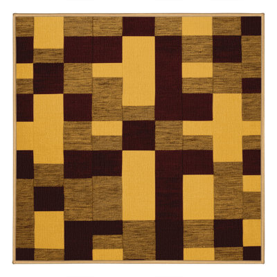 Machine Washable Botanical Brown Area Rug