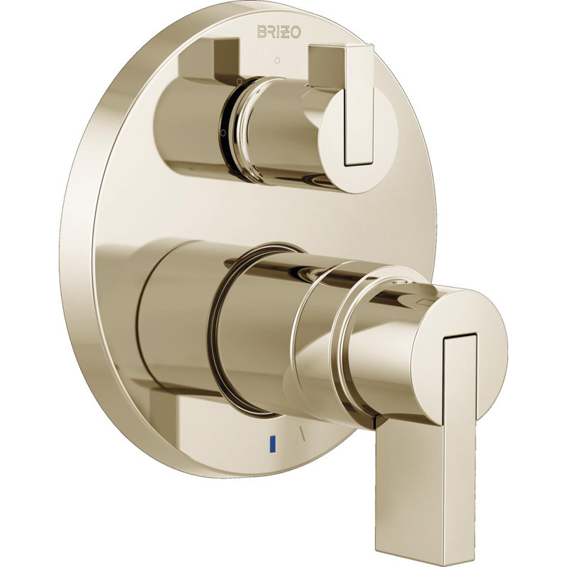 Litze® Rook Shower Integrated Valve with Handles, Polished Nickel, Lever