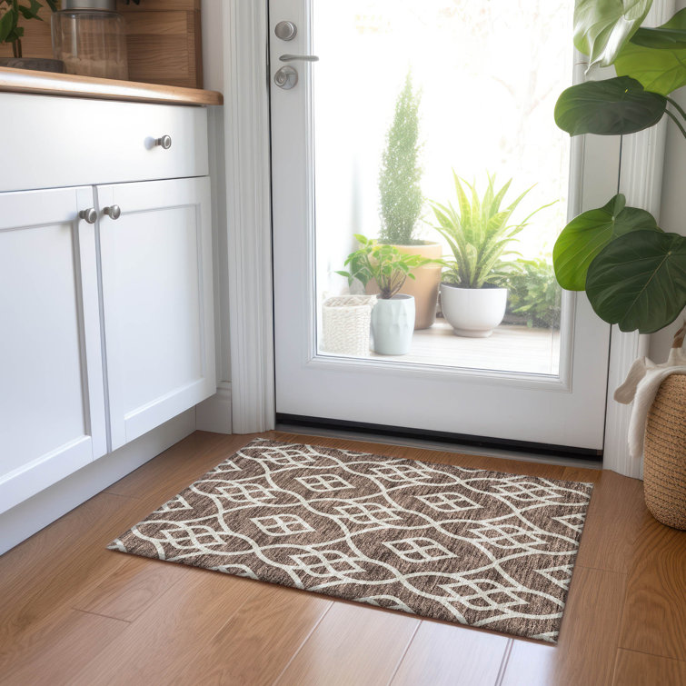 Malek Indoor/Outdoor Area Rug with Non-Slip Backing