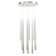 Cascade 9 - Light Polished Nickel LED Cluster Pendant