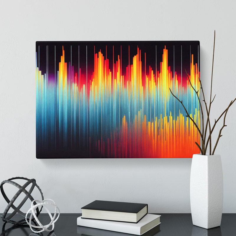 Electronic Audio Sound Bar Vol.6 Abstract - Wrapped Canvas Print, 35cm H x 50cm W x 3cm D