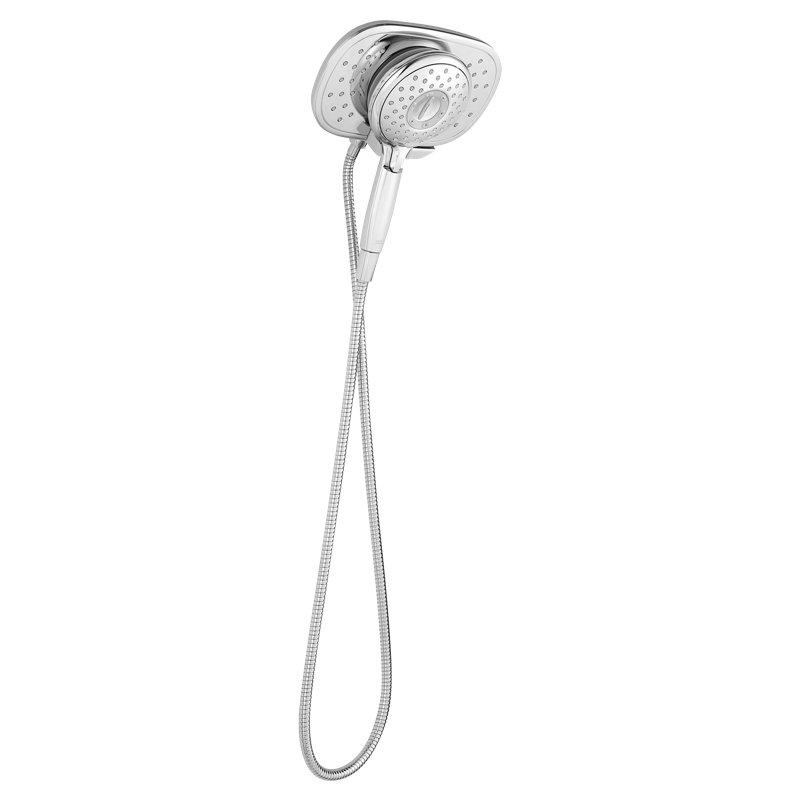 Pomme de douche 4-en-1 à 4 fonctions 2,5 GPM American Standard Spectra Plus Duo, Chrome poli