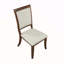 Ensemble de chaises d'appoint traditionnelles 2 pièces, siège cerise rembourré beige
