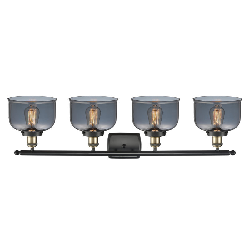 Éclairage pour meuble-lavabo 4 lumières 38 po Ballston Urban Bell, Laiton antique noir