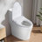 Smart Bidet Toilet Seat With Side Knob, Adjustable Heated Seat, Water Temperature And Adjustment, Automatic Nozzle Cleaning, Night - Multiple Cleaning Modes For Post Female Massage Flexible Position