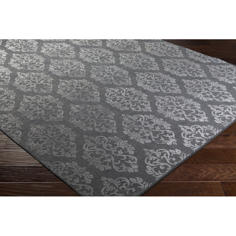 Jamesthomas Damask Indoor Rug, Rectangle 6' x 9'