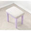 Coiffeuse en bois violet avec tabouret rembourré, miroir et rangement à 3 tiroirs. Style moderne et 3 positions réglables.