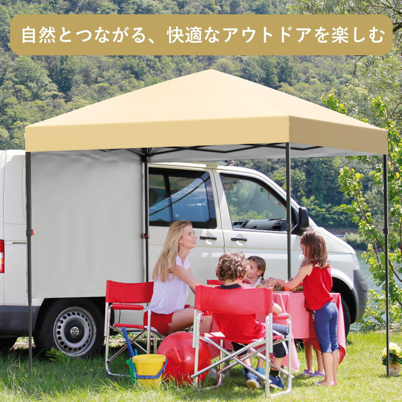 8'x8' Pop-Up Canopy Tent – Instant One-Person Setup, Heavy-Duty Commercial Shelter with Waterproof Top, Adjustable Height, Roller Bag & Sandbags Included for Beach, Markets, Outdoor Events