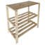 3-Shelf Heavy Duty Slatted Free-Standing Storage Unit, Solid Work Top